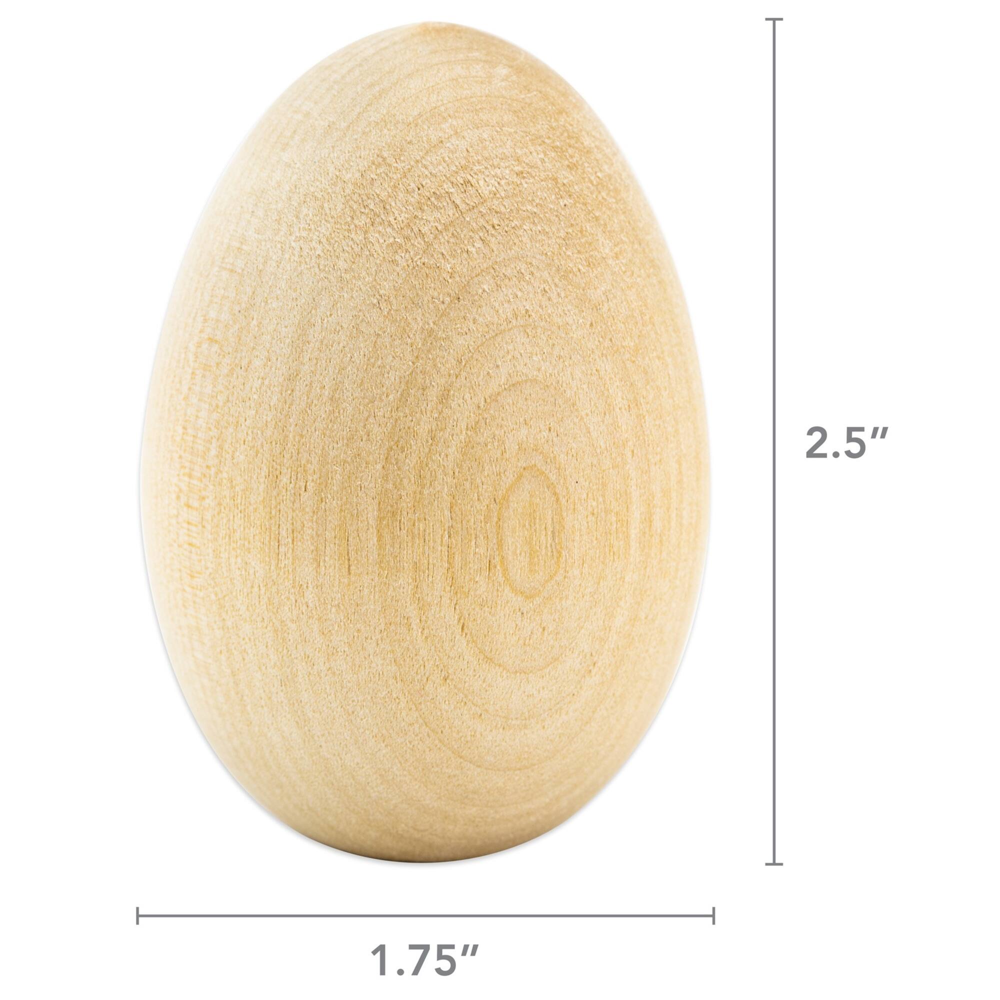 Hygloss® 2.5" Wooden Eggs, 3ct.